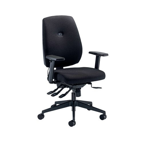 CAPPELA AGILITY HIGH BACK POSTURE CHAIR 400X800X600MM BLACK