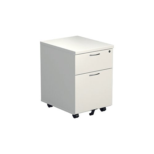 JEMINI 2 DRAWER MOBILE PEDESTAL 404X500X595MM WHITE KF74147