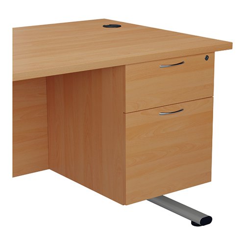 JEMINI 2 DRAWER FIXED PEDESTAL 404X655X495MM BEECH KF74411