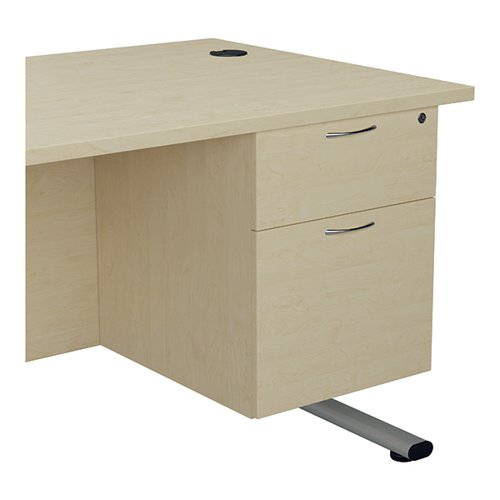 JEMINI 2 DRAWER FIXED PEDESTAL 404X655X495MM MAPLE KF74414