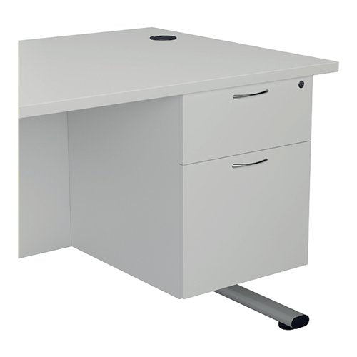 JEMINI 2 DRAWER FIXED PEDESTAL 404X655X495MM WHITE KF74416
