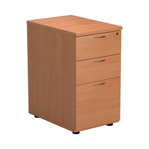 FIRST 3 DRAWER DESK HIGH PEDESTAL 404X600X730MM BEECH KF7446