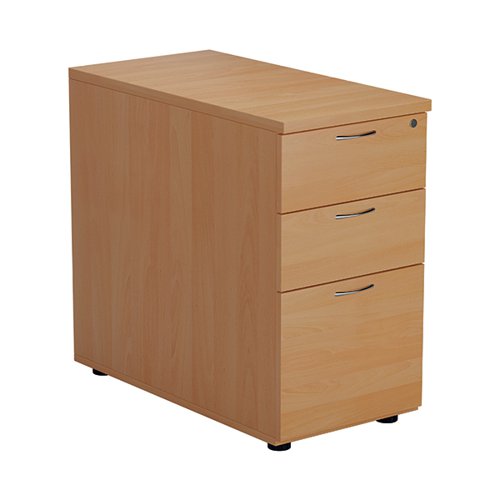 JEMINI 3 DRAWER DESK HIGH PEDESTAL 404X800X730MM BEECH KF744