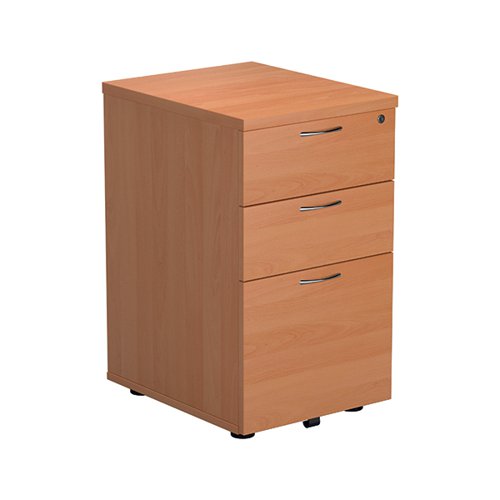 JEMINI 3 DRAWER UNDER DESK PEDESTAL V2 BEECH KF74488