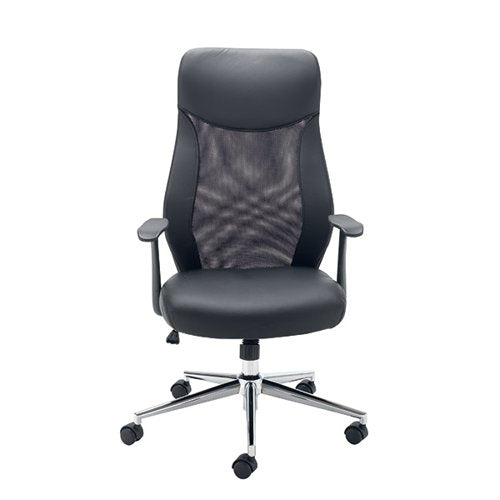 FIRST HIGH BACK OPERATORS CHAIR MESH BACK BLACK KF74830