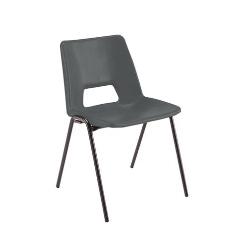 JEMINI STACKING CHAIR 490X475X725MM POLYPROPYLENE BLACK KF74