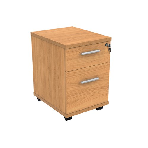 ASTIN 2 DRAWER MOBILE UNDER DESK PEDESTAL 400X500X590MM NORW
