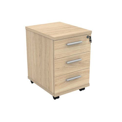 ASTIN 3 DRAWER MOBILE UNDER DESK PEDESTAL 400X500X590MM CANA