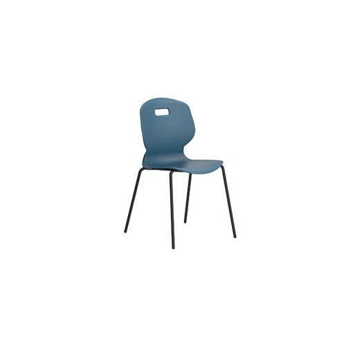 TITAN ARC FOUR LEG CLASSROOM CHAIR SIZE 6 STEEL BLUE KF77802