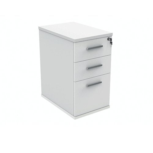 POLARIS 3 DRAWER DESK HIGH PEDESTAL 404X600X730MM ARCTIC WHI