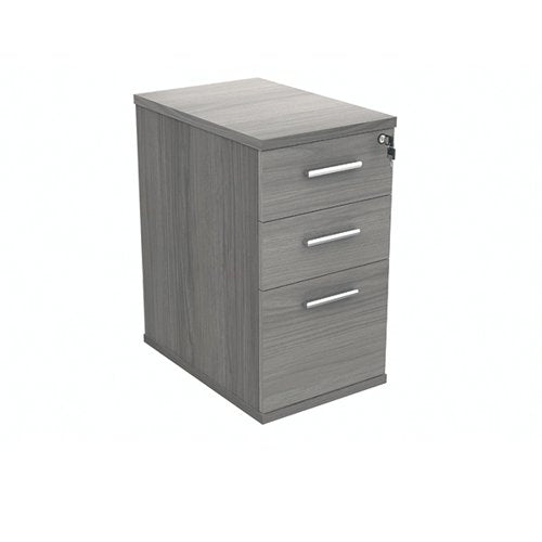 POLARIS 3 DRAWER DESK HIGH PEDESTAL 404X600X730MM ALASKAN GR