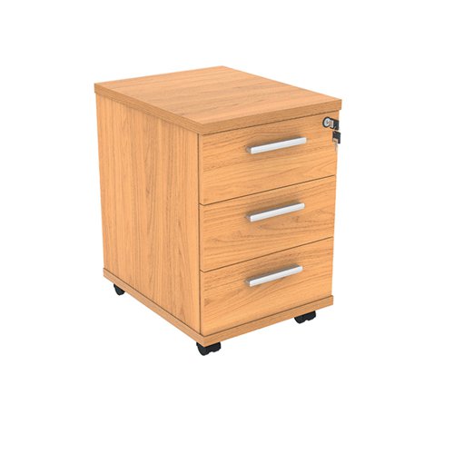 POLARIS 3 DRAWER MOBILE UNDER DESK PEDESTAL 404X500X595MM NO