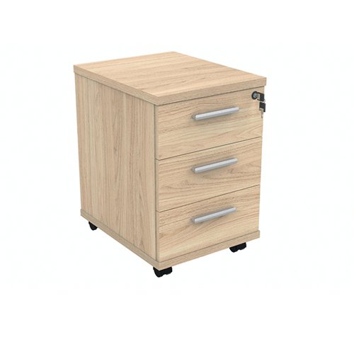 POLARIS 3 DRAWER MOBILE UNDER DESK PEDESTAL 404X500X595MM CA
