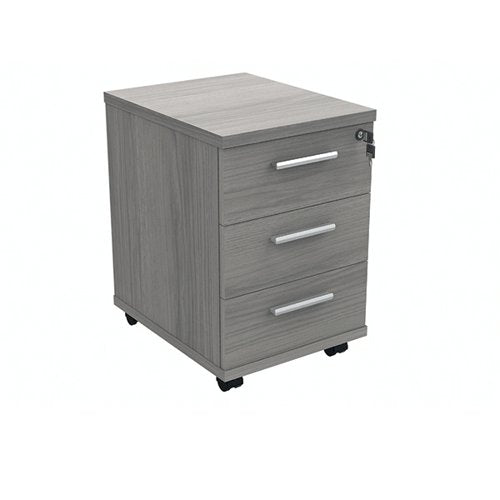 POLARIS 3 DRAWER MOBILE UNDER DESK PEDESTAL 404X500X595MM AL