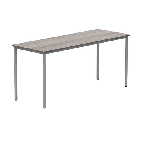 POLARIS RECTANGULAR MULTIPURPOSE TABLE 1600X600X730MM ALASKAN GREY OAK/SILVER KF77903