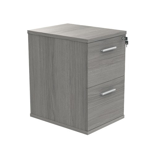 POLARIS 2 DRAWER FILING CABINET 460X600X710MM ALASKAN GREY O