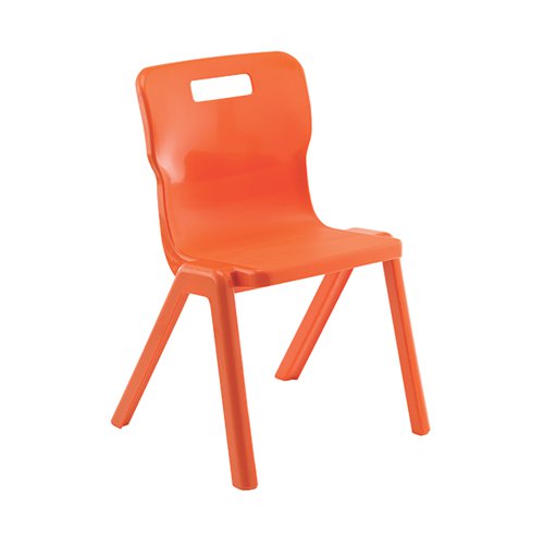 TITAN ONE PIECE CLASSROOM CHAIR 480X486X799MM ORANGE KF78523