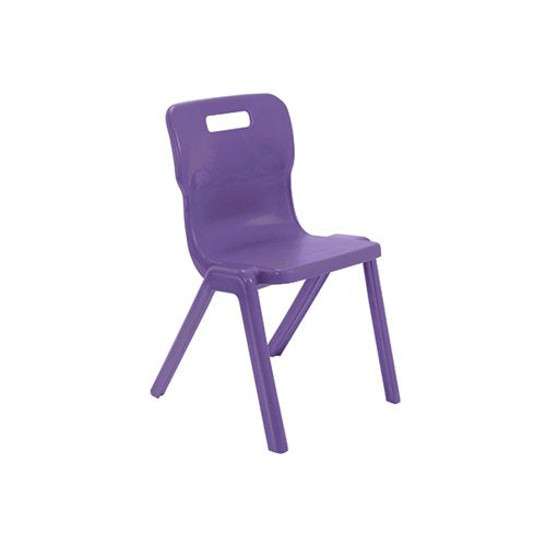 TITAN ONE PIECE CLASSROOM CHAIR 482X510X829MM PURPLE KF78529