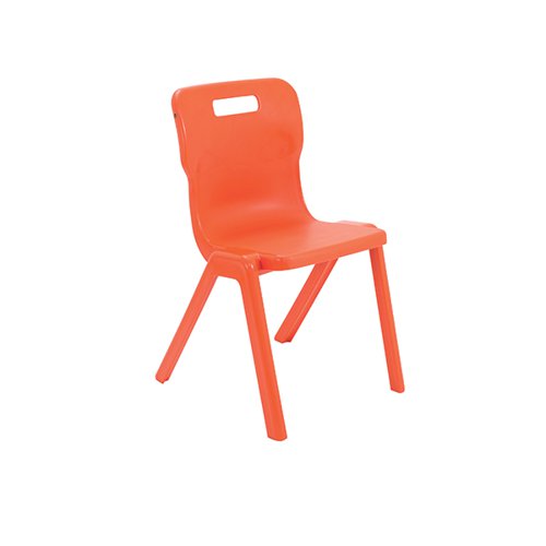 TITAN ONE PIECE CLASSROOM CHAIR 482X510X829MM ORANGE KF78530