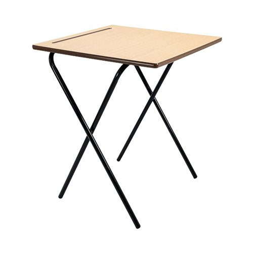 TITAN FOLDING EXAM DESK MDF EDGE 600X600X720MM BEECH KF78654