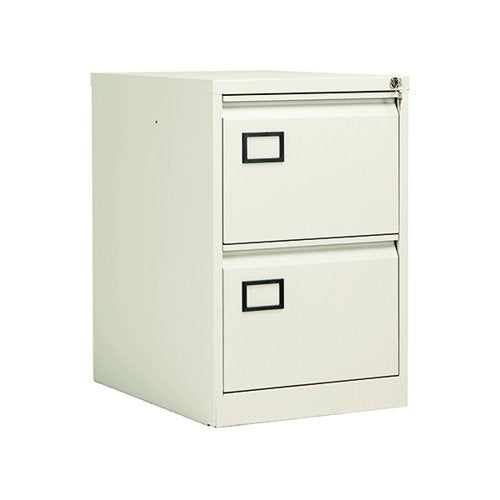 JEMINI 2 DRAWER FILING CABINET LOCKABLE 470X622X711MM WHITE