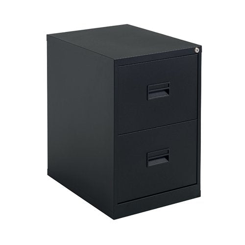 TALOS 2 DRAWER FILING CABINET 465X620X700MM BLACK KF78762