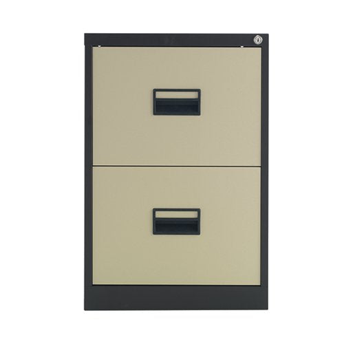 TALOS 2 DRAWER FILING CABINET 465X620X700MM COFFEE CREAM KF7