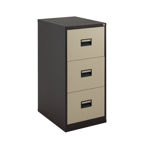 TALOS 3 DRAWER FILING CABINET 465X620X1000MM COFFEE CREAM KF