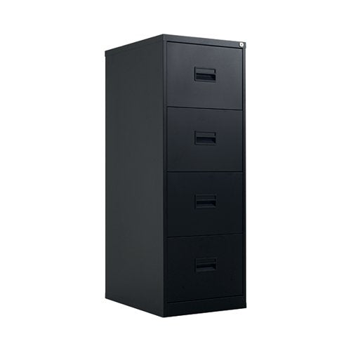 TALOS 4 DRAWER FILING CABINET 465X620X1300MM BLACK KF78770