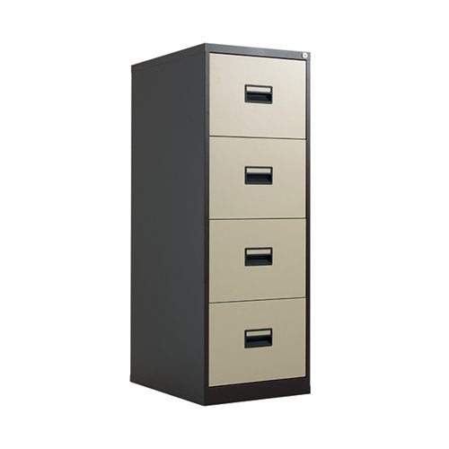TALOS 4 DRAWER FILING CABINET 465X620X1300MM COFFEE CREAM KF