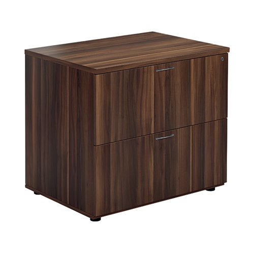 JEMINI 2 DRAWER DESK SIDE FILING CABINET 800X600X730MM WALNU