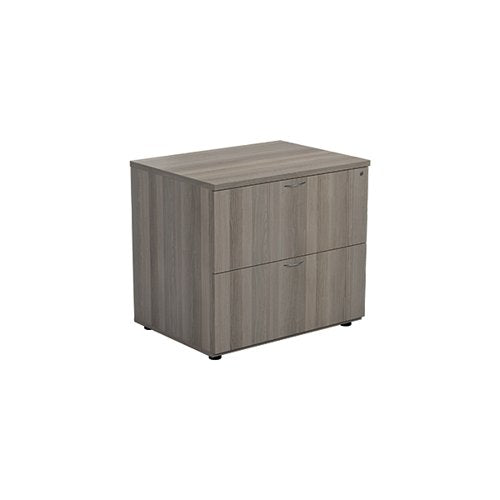JEMINI 2 DRAWER DESK SIDE FILING CABINET 800X600X730MM GREY