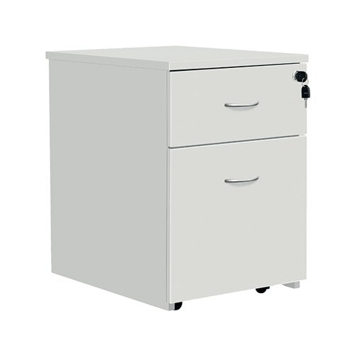 SERRION ECO 18 2 DRAWER MOBILE PEDESTAL 434X580X525MM WHITE