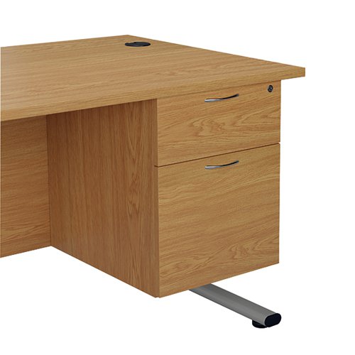 JEMINI 2 DRAWER FIXED PEDESTAL 404X500X495MM BEECH KF79860