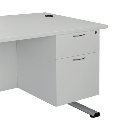 JEMINI 2 DRAWER FIXED PEDESTAL 404X500X495MM WHITE KF79865