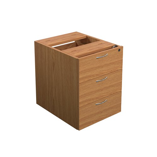 JEMINI 3 DRAWER FIXED PEDESTAL 400X500X495MM NOVA OAK KF7987