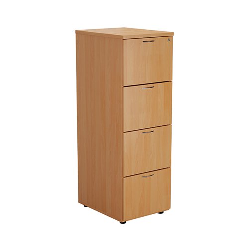 FIRST 4 DRAWER FILING CABINET 464X600X1365MM BEECH KF79917