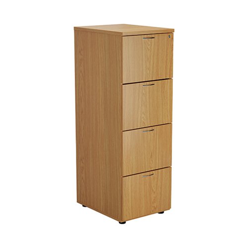 FIRST 4 DRAWER FILING CABINET 464X600X1365MM NOVA OAK KF7991