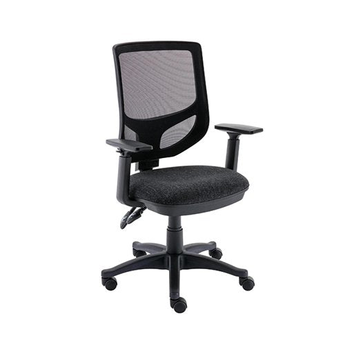 ASTIN NESTA MESH BACK OPERATOR CHAIR CHARCOAL WITH ADJUSTABL