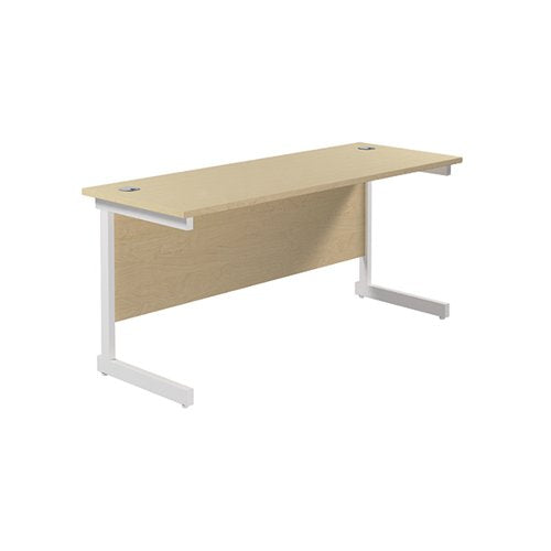 JEMINI SINGLE RECTANGULAR DESK 1800X600X730MM MAPLE/WHITE KF