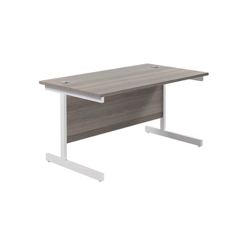 JEMINI SINGLE RECTANGULAR DESK 1200X800X730MM GREY OAK/WHITE