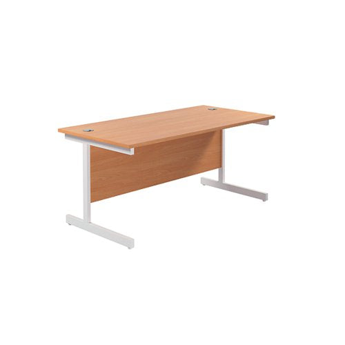JEMINI SINGLE RECTANGULAR DESK 1800X800X730MM BEECH/WHITE KF