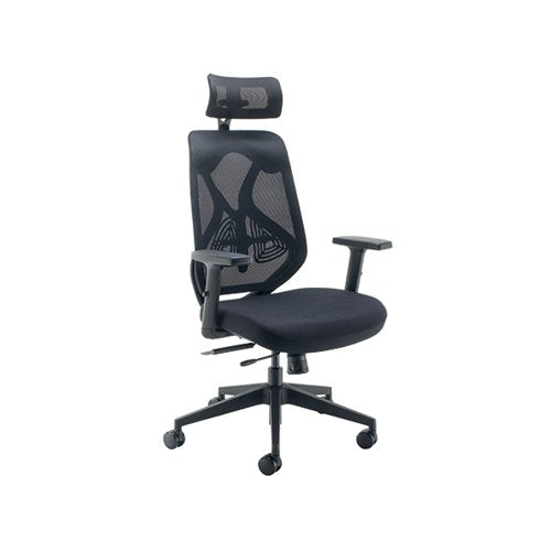 ARISTA STEALTH HIGH BACK CHAIR WITH HEADREST BLACK KF80304