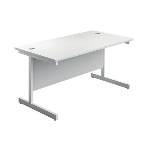FIRST RECTANGULAR CANTILEVER DESK 1400X800X730MM WHITE/WHITE