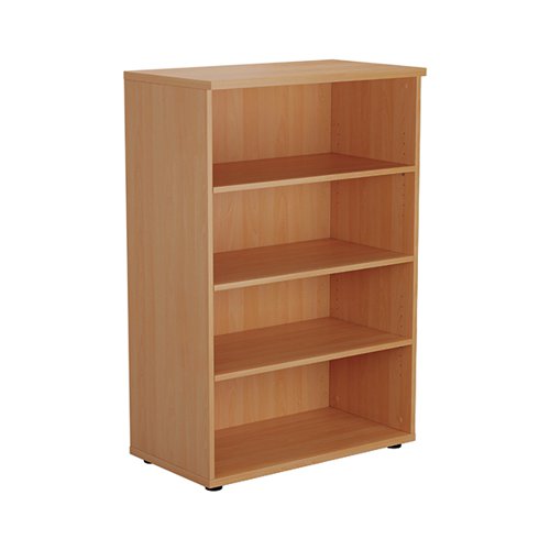 FIRST 3 SHELF WOODEN BOOKCASE 800X450X1200MM BEECH KF803652