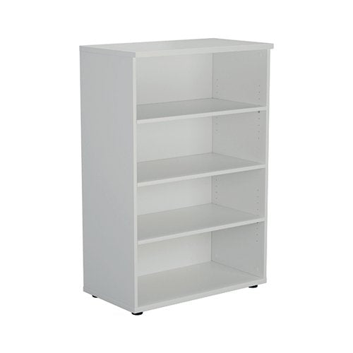 FIRST 3 SHELF WOODEN BOOKCASE 800X450X1200MM WHITE KF803676
