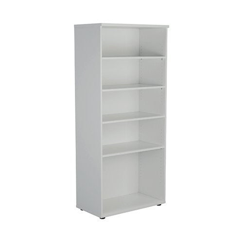 FIRST 4 SHELF WOODEN BOOKCASE 800X450X1800MM WHITE KF803737