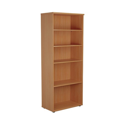 FIRST 4 SHELF WOODEN BOOKCASE 800X450X2000MM BEECH KF803744
