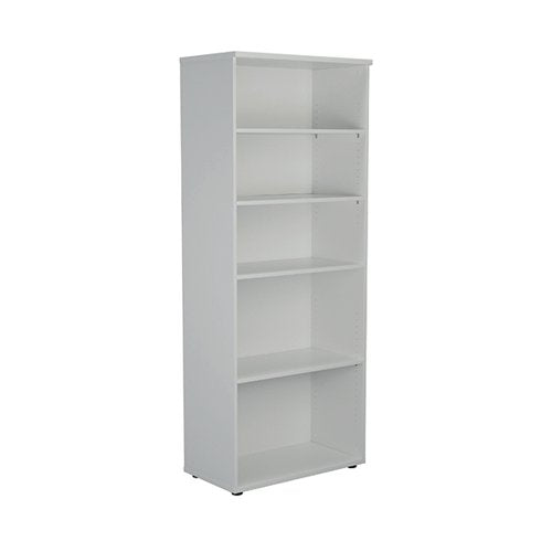 FIRST 4 SHELF WOODEN BOOKCASE 800X450X2000MM WHITE KF803768