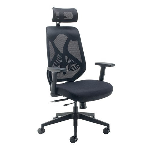JEMINI STEALTH OPERATOR CHAIR WITH HEIGHT ADJUSTABLE ARMS BL